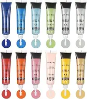 sourcing map 12 Colors Wood Filler Scratch Repair Kit Touch Up Filler Wood Paint for Repairing Scratches Cracks Holes on Wooden Floors Cabinet, Table, Jewel Tones Series