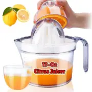 Manual Citrus Juicer - Orange Lemon Hand Squeezer with Anti-Slip Lid