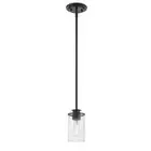 Unbranded Pendant Lights 4.5"X69"X77" Bronze Mini-Pendant+Clear Glass Shade