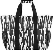 [sanluoli] Bag For Trunk Foldable Beach Bag With Compartments with Handles Canvas Laundry Bag, Body Shape Silhouette, 1 size