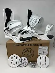 Adult ALTITUDE "RIDER" 4X4 fits BURTON 3D SNOWBOARD BINDINGS (White) L/XL