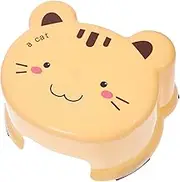 Small Non Slip Cartoon Stool Thickened Plastic Step Stool for Bathroom for Bathing and Play Sturdy Design for Home Use