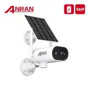 ANRAN 3MP Wireless Security Camera WiFi Spotlight with Solar Panel Night Vision