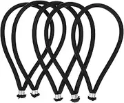 Vaguelly 5Pcs Heavy Duty Bungee Cords for Tarp and Tent Fixing Thick Long Elastic Straps for Camping Outdoor Use and Multi Purpose Applications