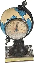 Retro European Style Desktop Globe Clock Mute Bedside Decor for Home Office