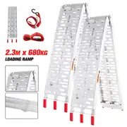 680KG Loading Ramp Aluminum Folding ATV Loading Ramp Motorcycle Truck Trailer Light Equipment 2PCS