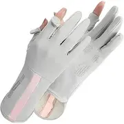 [QFGasre] 1 Pair UV Protections Gloves Full Finger UV Driving Gloves Sun Protecting Touchscreen Gloves Non Slip Breathable Summer Outdoor Gloves Thin Gloves Light Gloves Women Cycling Gloves