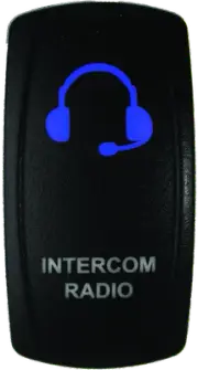 DragonFire Racing Lighted Switch Int/Rad On/Off Blue Led