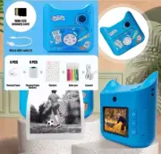 Kids Instant Print Camera &Video Recorder+32G,4xT Papers,Lanyard,Pens&Sticker HD