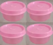 Tupperware Smidgets Containers Set Mayo Dressings Crafts Set of 4 Pink New