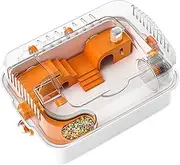AIMALL Deluxe Hamster Cage, Acrylic Tunnel Cage for Golden Bears, Anti-bite Cross-Border Pipe Design, Large Luxury Hamster Supplies - 18.89x13.77x9.84 inches