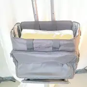 Lazenne Wine Bags for Travel 6 Bottle Wine Bag 3-in-1 Wine Tote Rolling Suitcase