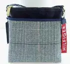 Tommy Hilfiger Raleigh Navy Sparkle Black Plaid Crossbody Top Zip SC