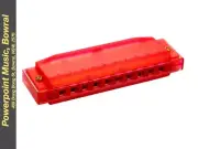 Hohner Kids Clearly Colourful Harmonica - Translucent Red - Key of C