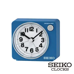 【SEIKO 精工】LED閃爍貪睡鬧鐘QHE100K.QHE100L.QHE100S.QHE100Y(滑動式秒針 嗶嗶聲 貪睡 LED閃爍 SK048)