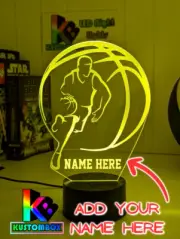 Basketball Player Personalised 3D LED Night Light 7 Colour Changing Room Lamp