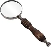Ipetboom Classic Handheld Magnifying Glass Optical Glass Lens for Reading and Study Retro Design for Seniors Hobbyists Nature Exploration and Craft Work