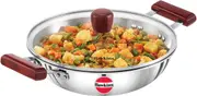 Hawkins Futura Steel Deep Fry Pan with Steel Lid, 2.5 Litre Capactiy