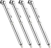 UNCO- Pencil Tire Pressure Gauge, 4 Pack, 10-75 PSI, Air Pressure Gauge for Car Tires, Tire Air Gauge