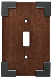 (12 Pack) Brainerd - Rowland - Single Switch Plate - Charcoal Ebony and Soft Iro