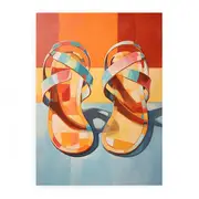 Modern Art Slippers Canvas Print