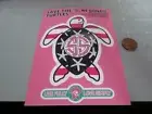 SAFE THE TURTLE PINK Sticker Decal AUTO ORIGINAL old stock
