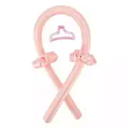 Pink Silk Heatless Curling Rod Curls Silk Ribbon Curlers Sleeping Soft Headband