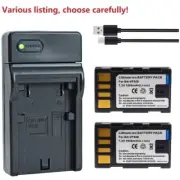 Battery or Slim Charger for JVC BN-VF808 BN-VF808U GR-D796 GZ-HD7 HD40 Camcorder