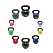 24kg Vinyl Iron Cast Kettlebell Weight Set - Russian Style - 7 set
