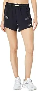 [Brooks] Carbonite 4" Shorts Black/Nightlife XL (US 16-18) 4