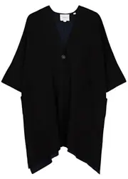 Vince Wool-blend Cape - Black - One Size ONE SIZE