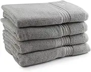 4pc Onkaparinga 69x140cm Cotton Flinders Premium Bathroom Towels 600GSM Grey