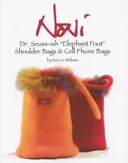 Noni Knitting Felt Pattern 103 Dr. Seuss-ish Elephant Foot Shoulder & Cell Bags