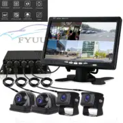 Car Waterproof 4CH 720P AHD DVR Box 7" HD Monitor With 4 Pcs CCD Reverse Camera (for: Daihatsu)