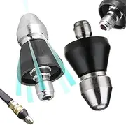 Sewer Cleaning Tool, 2Pcs Pressure Washer Sewer Jetter Nozzle, High Pressure Nozzle, Etter Nozzle for Pressure Washer, Drain Cleaning Nozzle for Pipe Unclogging,Sewer Cleaning Tools