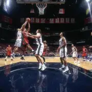 Miami Heat Brian Grant taking shot vs New Jersey Nets Jason Kidd a- Old Photo