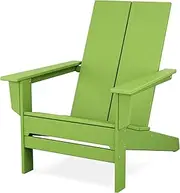 POLYWOOD Contemporary Modern Oversized Adirondack Lime Chair