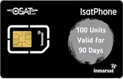 OSAT Inmarsat Isatphone 2 & Pro Prepaid SIM Card - 100 Units/90 Day Validity for Satellite Phones - Ready to Activate Online, Voice and SMS Text Messages