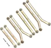 INJORA Brass High Clearance Front 4 Links Set 37g Heavy Brass Links for SCX24 JLU C10 Bronco Axial 1/24 RC Crawler Car, 8PCS