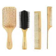 Hair brush, pig hair comb, wood comb, paddle comb, unisex hair care, high-end co
