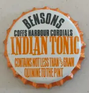 uncrimped crown seal bottle cap Bensons Cordials Indian Tonic Coffs Harbour