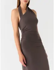BNWT Misha Collection Krystal Slinky Midi Dress Grey M RRP $300 Formal/Event