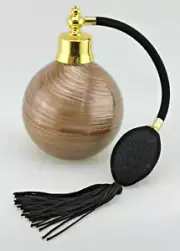 Handcrafted Glass Perfume Bottle with Atomiser Round Copper