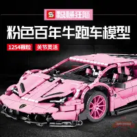 在飛比找樂天市場購物網優惠-S牌SY8609粉色百年牛1:4遙控賽車模型拼插積木兒童益智