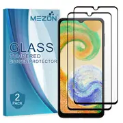 [2 Pack] Full Coverage Samsung Galaxy A04s Tempered Glass Crystal Clear Premium 9H HD Screen Protector by MEZON (Galaxy A04s, 9H Full) – FREE EXPRESS