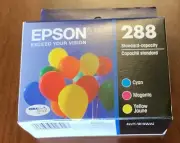 Genuine Epson 288 Standard-capacity Cyan Magenta Yellow Ink Cartridges 4/25