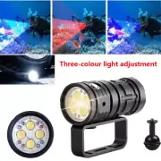 10000LM Diving Light 3color Torch Flashlight Underwater Camera Photography Light