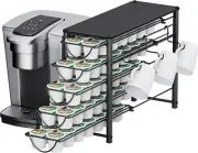 Sturdy High-Capacity Coffee Capsule Storage Drawer - Fits 70 Pods, Easy Access