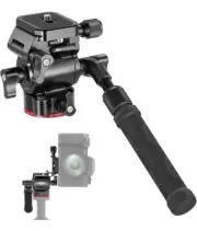NEEWER Tripod Metal Fluid Head W/ Leveling Base, Telescopic Handle GM26
