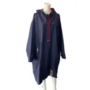 NWT NWB Christian Louboutin Blue Rain Coat Jacket Poncho Pull Over